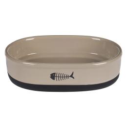 Flamingo miska ceramiczna dla kota Auri - Dł. x szer. x wys.: 18,5 x 13 x 5 cm, 550 ml