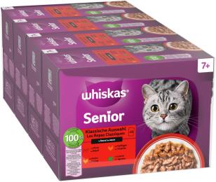 Jumbopack Whiskas Senior saszetki 144 x 85 g - 7+ Wybór dań klasycznych w sosie