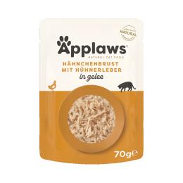 Applaws w galarecie, saszetki, 16 x 70 g - Kurczak z wątróbką