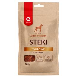 Potrójne zoopunkty! Maced, przysmaki dla psa, różne rodzaje - Super Premium, steki wołowe, 100 g