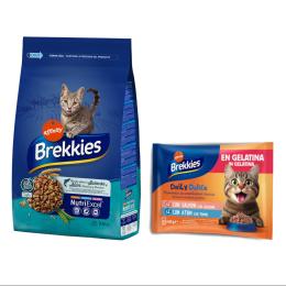Brekkies: karma sucha, 3 kg / 3,5 kg + Daily Delice, 4 x 85 g gratis! - Ryba, 3,5 kg + Łosoś i tuńczyk