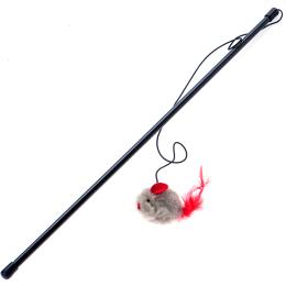 Wędka z myszką wydającą dźwięk - 3 szt.