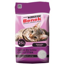 Super Benek Compact Lawenda, żwirek dla kota - 25 l (ok. 21 kg)