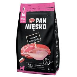 Pan Mięsko Large Puppy, cielęcina z przepiórką - 2 x 9 kg