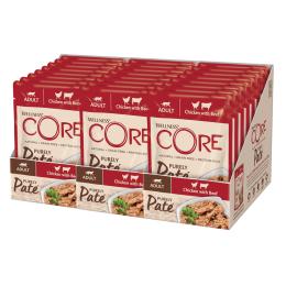 Wellness Core Cat Adult Purely Paté, 24 x 85 g - Kurczak i wołowina
