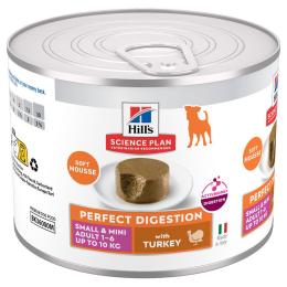 Hill's Science Plan Perfect Digestion Adult Small & Mini Mousse - Indyk, 12 x 200 g