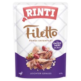 Megapakiet RINTI Filetto w galarecie, saszetki, 48 x 100 g - Kaczka z kaczymi sercami