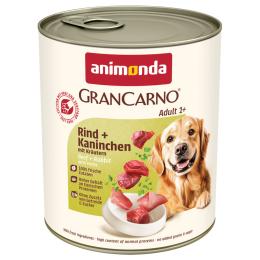 animonda GranCarno Original Adult, 6 x 800 g - Wołowina i królik z ziołami