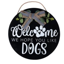 TIAKI tabliczka na drzwi "Welcome - We Hope You Like Dogs" - 1 szt.