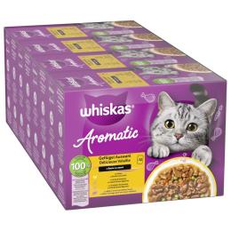 Megapakiet Whiskas 1+ Aromatic Selection, 96 x 85 g - Drób w sosie
