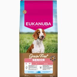 Eukanuba Grain Free Senior Small & Medium, ryba morska - 12 kg