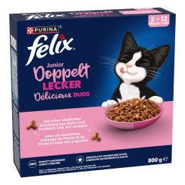 Felix Junior Doppelt lecker, kurczak i indyk - 800 g