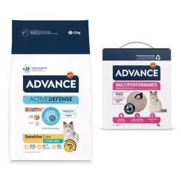Advance: karma sucha dla kota, 10 kg  + Arena Multiperformance, 6 l gratis! - Cat Sterilized Sensitive