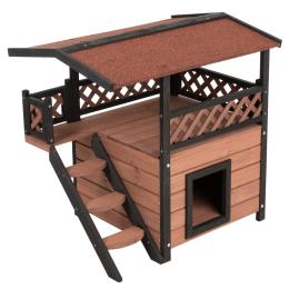 Maisonette domek dla kota - Dł. x szer. x wys.:  77 x 56,4 x 72,4 cm