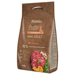 Fitmin dog Purity Adult Mini, wołowina (bez zbóż) - 2 x 4 kg