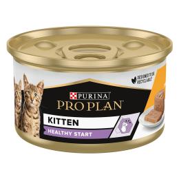 Megapakiet PURINA PRO PLAN, puszki, 48 x 85 g  - Kitten, kurczak