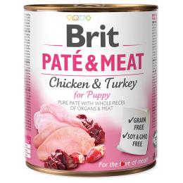 Brit Paté & Meat Puppy, 6 x 800 g - Kurczak i indyk