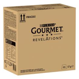 Megapakiet Gourmet Revelations Mus, 48 x 57 g - Wołowina i kurczak