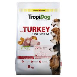 Tropidog Premium Adult Small, Indyk i ryż - 2 x 8 kg