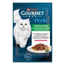 Gourmet Perle, w sosie, 26 x 85 g - Pstrąg i szpinak
