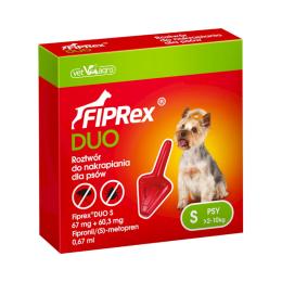 Fiprex DUO Spot-on dla psów - S: 2-10 kg (1 pipeta  x 0,67 ml)