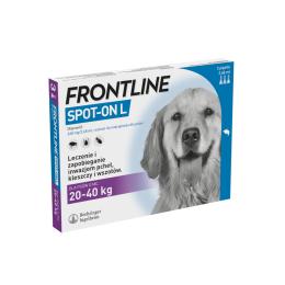 Frontline Spot-on dla psów  - L: 20-40 kg (3 pipety x 2,68 ml)