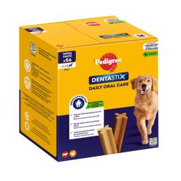 Pedigree DentaStix codzienna pielęgnacja zębów - Dla dużych psów (>25 kg), 2160 g, 56 szt.