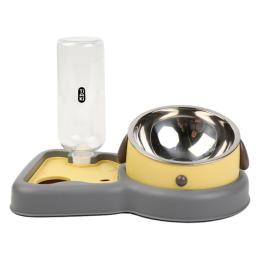 TIAKI Dozownik karmy i wody 2w1  - Miska na karmę 200 ml + butelka na wodę 500 ml