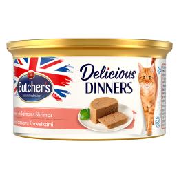 Butcher's Delicious Dinners, 24 x 85 g - Łosoś i krewetki